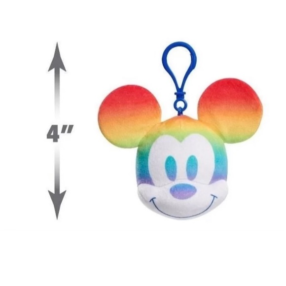 Disney Pride Mickey and Minnie Mouse Stuffed Key Chains - Picture 4 of 8